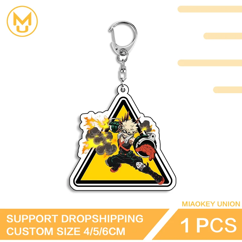 Katsuki Bakugo Hot Selling Double Sided Acrylic Keyring Customizable High Quality Simulated Fashion Simple Daily Accessory
