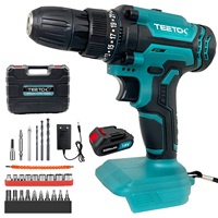 Cordless Power Drill Compatible with Makita 18V Battery, Electric Screwdriver Drill with 25+1 Torque Setting, 2 Speeds&LED Light