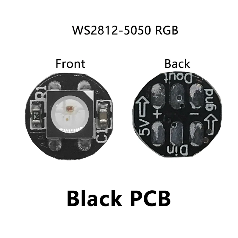 Durchmesser 10 mm Vollfarb-LED-Leuchtenplatine DC 5 V individuell adressierbar WS2812B RGB IC 5050 SMD Pixellampen Perlen 2812B WS2812 2812 – Detail 6