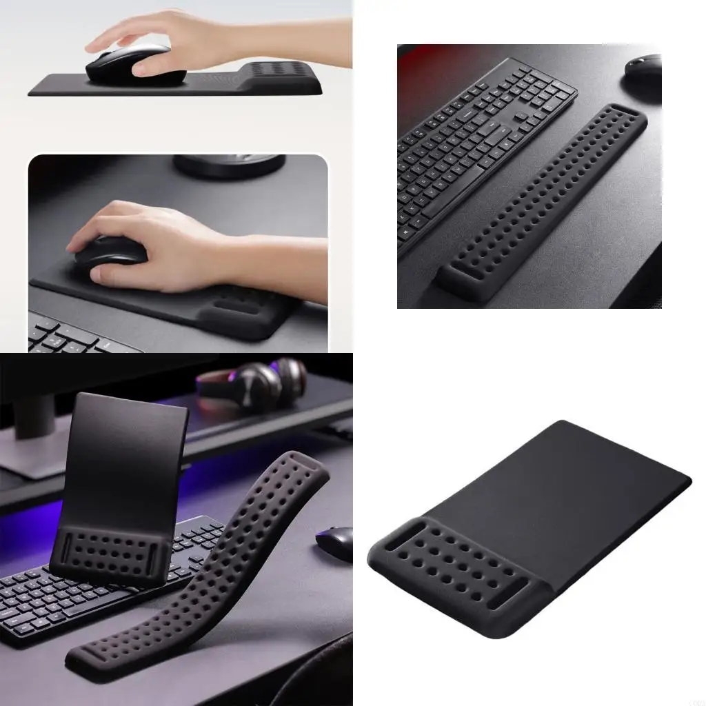 

Подушечка для запястья клавиатуры высокой плотности CORA с противоскользящей нижней частью для стабильного использования мыши