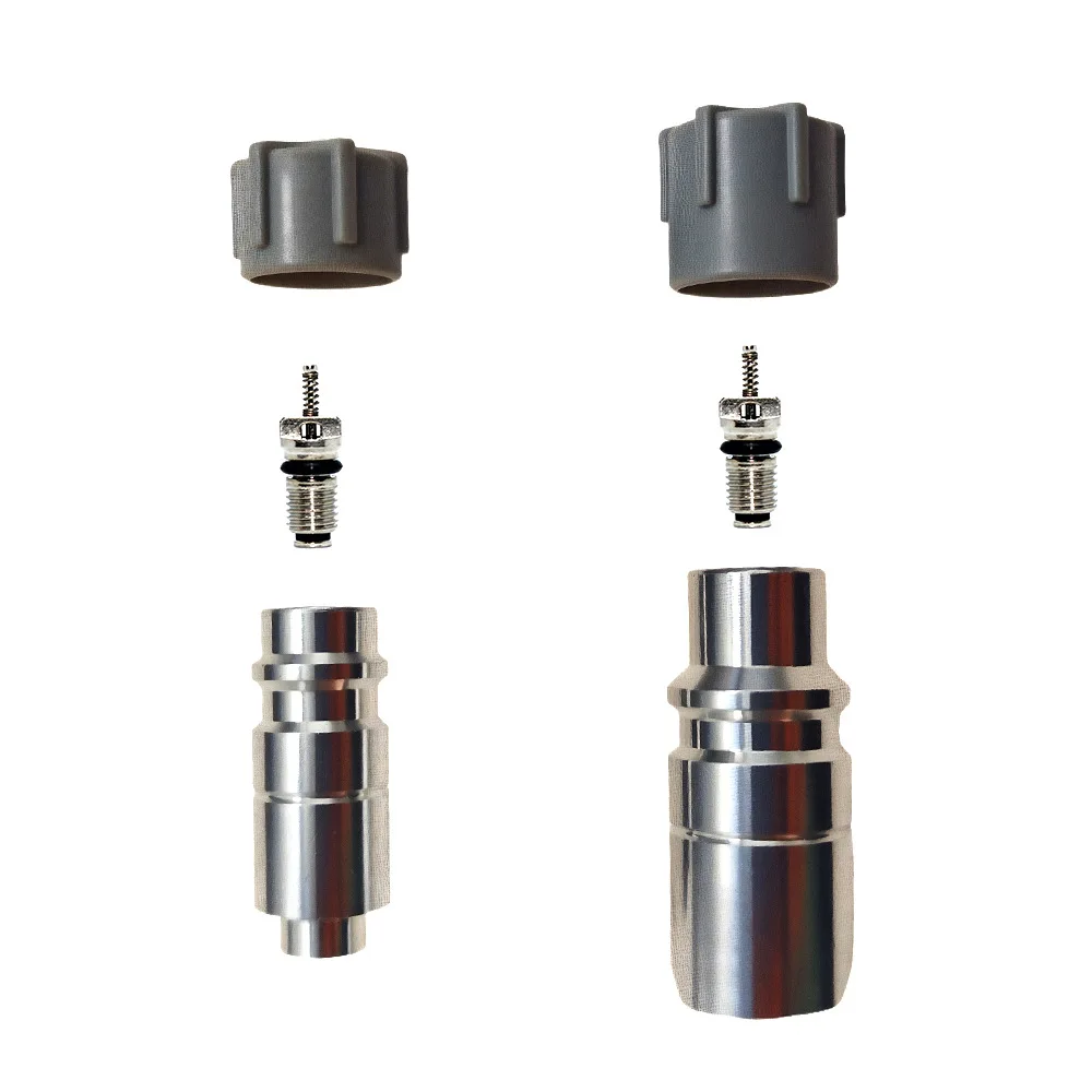 

R-1234YF air conditioner high-pressure and low-pressure gas nozzle with fluorine filling port welding type GM suitable