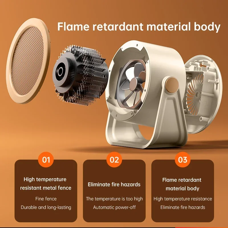 2025New Ventilatore di Aria Calda Ventilatore Da Tavolo Portatile Stufa Riscaldatore Caldo Mini Radiatore Ufficio Camera Più Caldo Inverno Basso Consumo