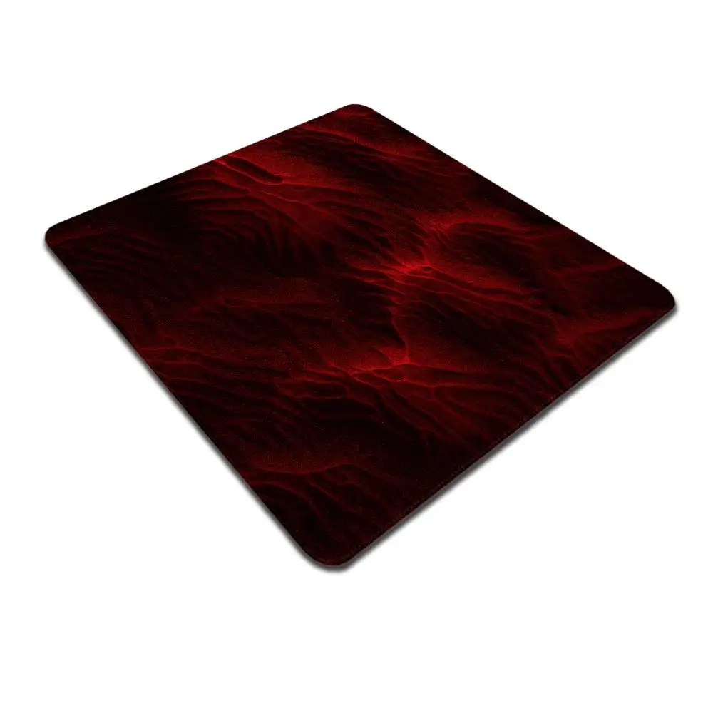 Black Red Mousepad Liquid Fluid Strata Pattern Black Art Mouse Pad Non-slip Office Accessories Deskpad Gaming Cushion Mousemat