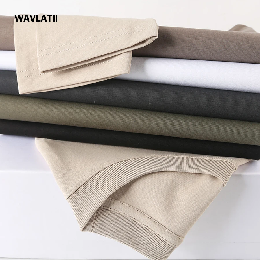 Picture 6: WAVLATII New Women Basic Long Sleeve T shirts Male White Black Casual Elasticity Sporty Tees Unisex Solid Spring Autumn Tops