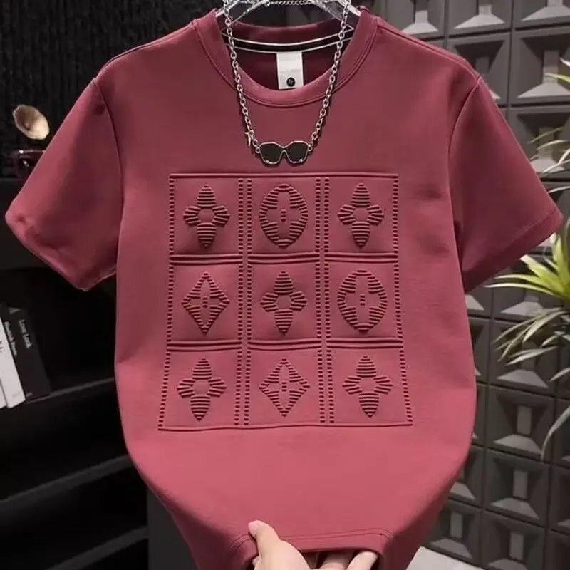 

Personalized steel stamp short-sleeved t-shirt men's trend half-sleeved summer new men's versatile half-sleeved