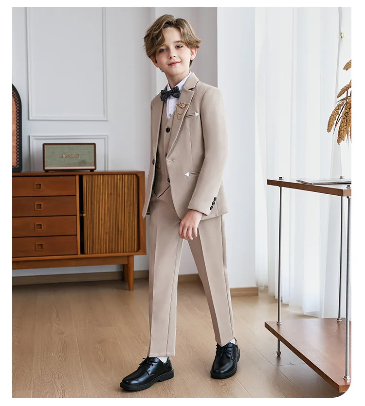 Kinderanzüge, Britische Gentlemen-Anzüge für Jungen, Geburtstagsanzüge für Jungen, Blazer für Blumenjungen bei Hochzeiten, Kostüme für Klavierauftritte A5045 – Detail 6