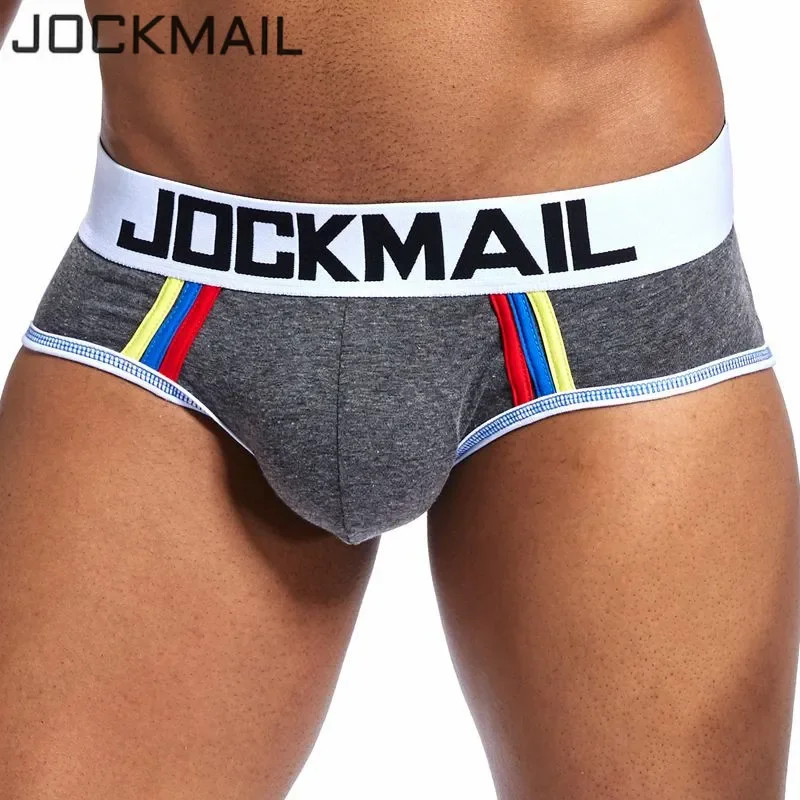 JOCKMAIL Brand Cotton Men Underwear Brief Sexy Gay Penis Pouch Push up calzoncillos hombre slip cueca Gay Underwear male panties