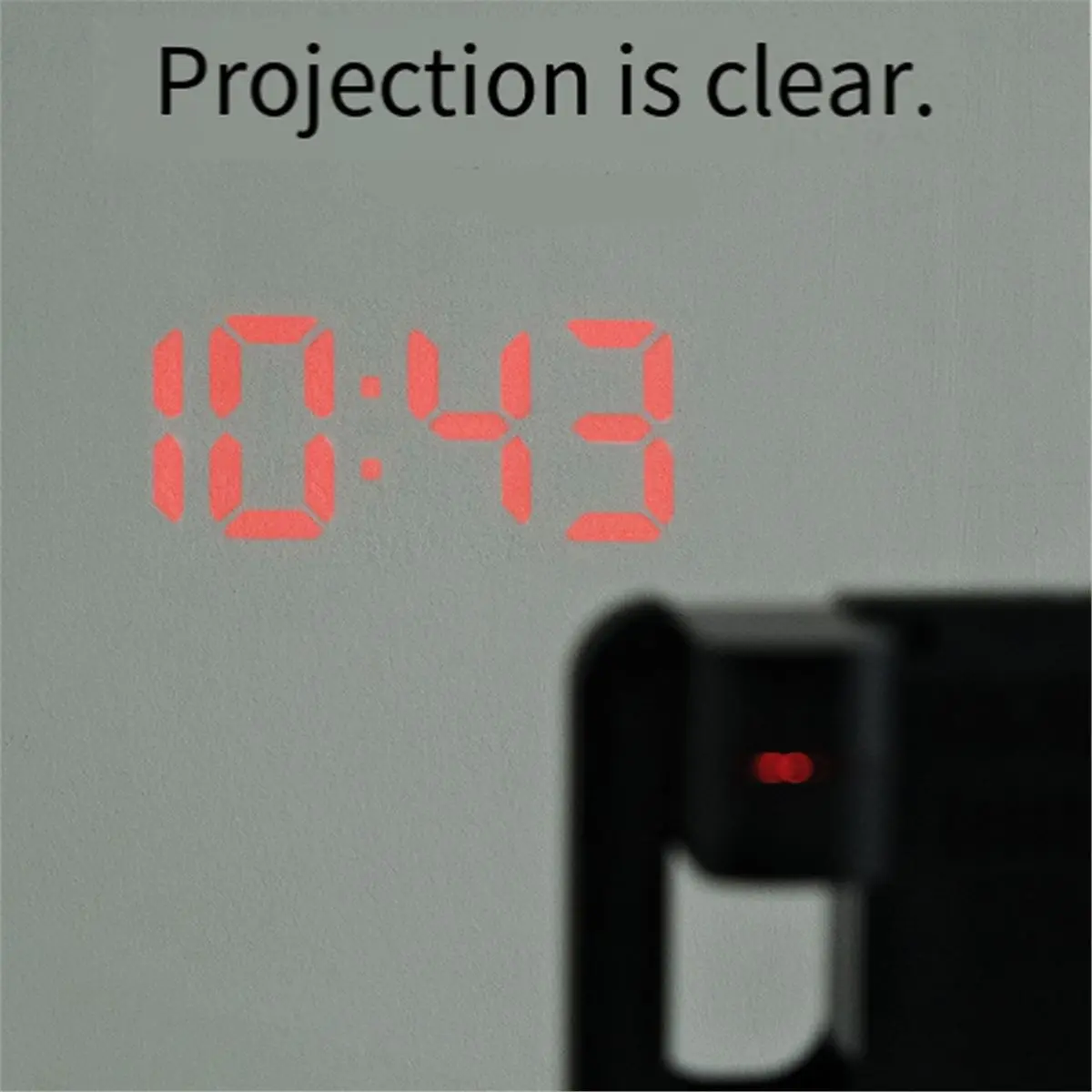 Oct Sale Digital Multifunctional Projector Alarm Clock Simple LCD Electronic Clock Bedside Alarm Table Mute Alarm Clock Black