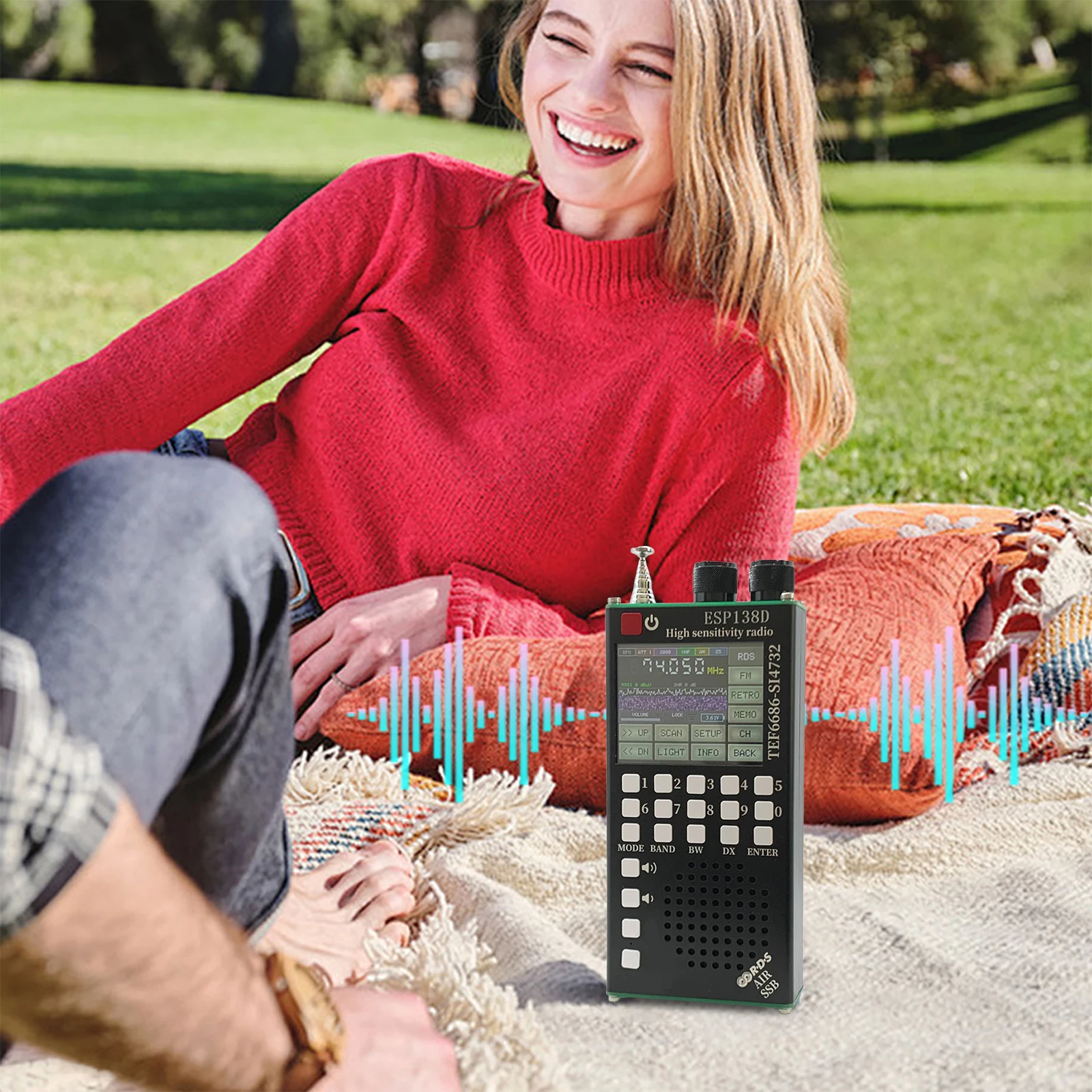 TEF6686 SI4732 Dual Chip Full Band Receiver Radio Ultra High Sensitivity Handheld Radio with BT for DX Listening Emergency