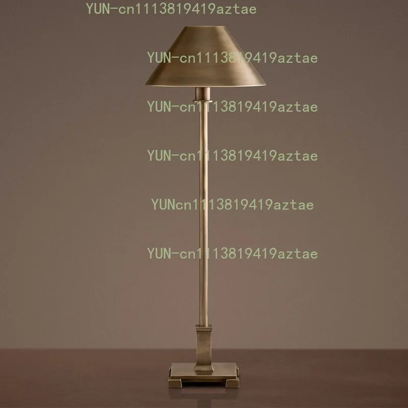 American Retro Modern Simple Living Room Bedroom Wrought Iron Table Lamp Designer Soft Villa Vertical Table Lamp