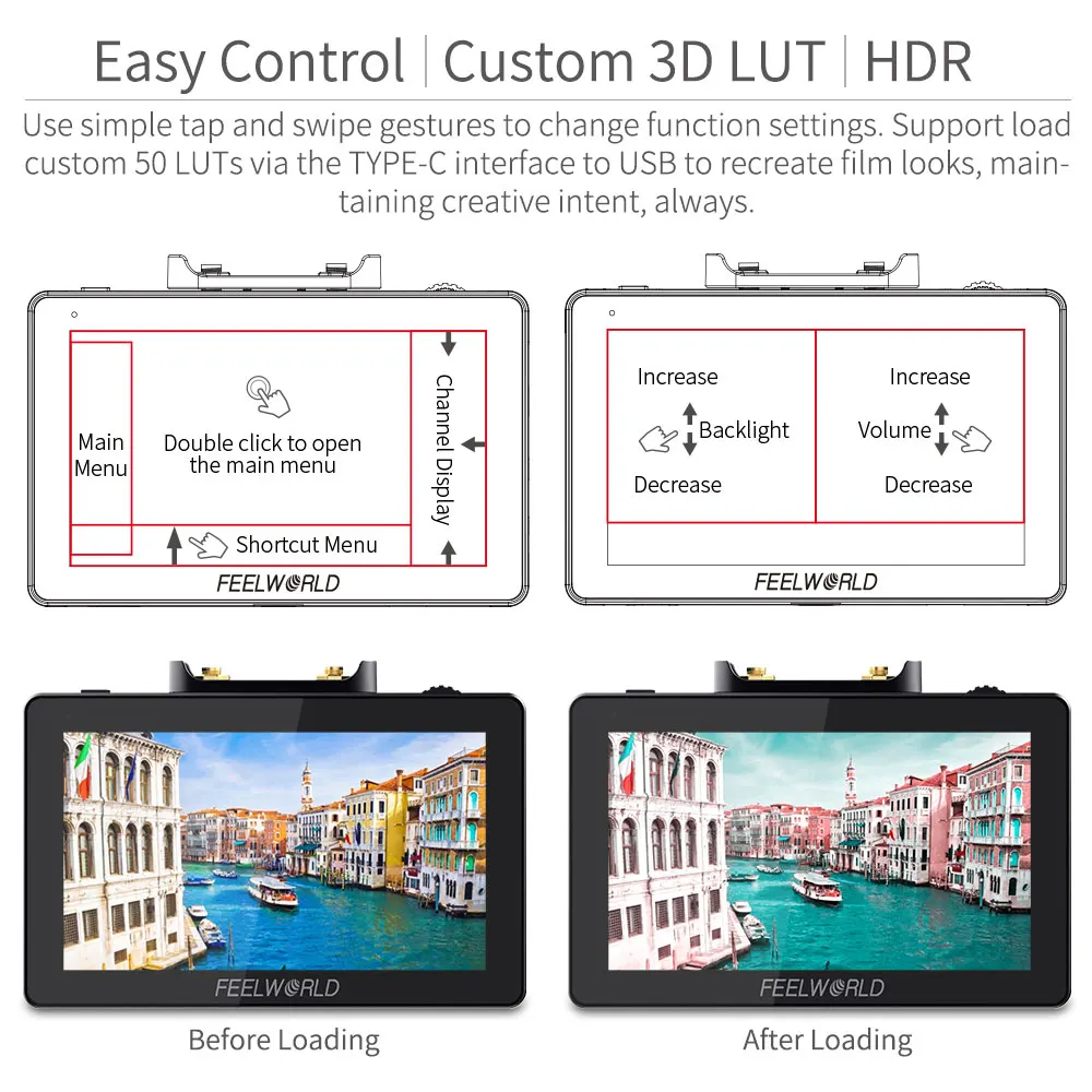 Feelworld Draadloze Video Transmissie   Systeem 5.5 Inch Met Zender Ontvanger Dslr Camera Veld Direct Ac Dp Monitor FT6 FR6