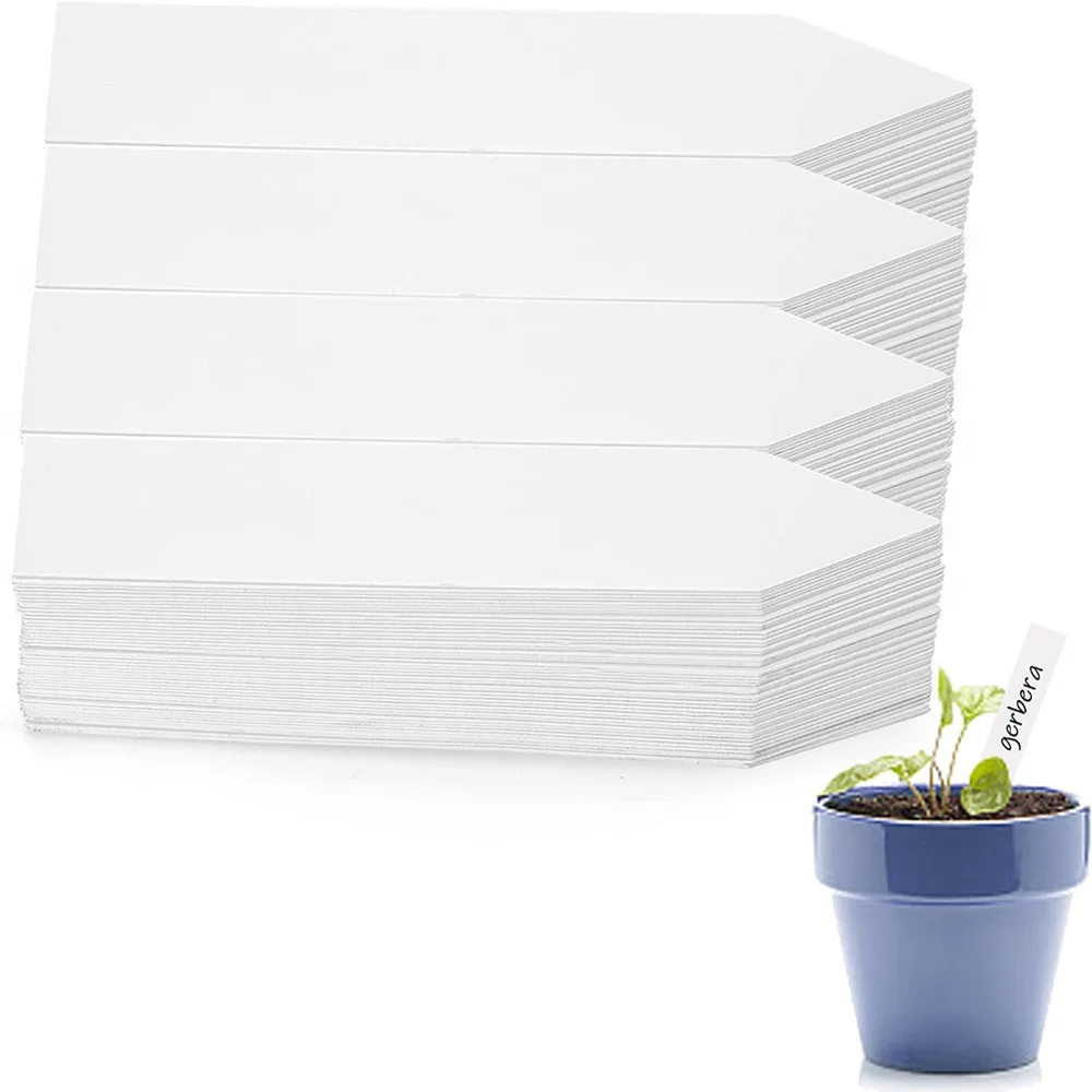 100Pcs Plant Labels Plastic Plant Tags Nursery Garden Labels Pot Marker Garden Stake Tags for Fruit Trees Flowers Shrubs