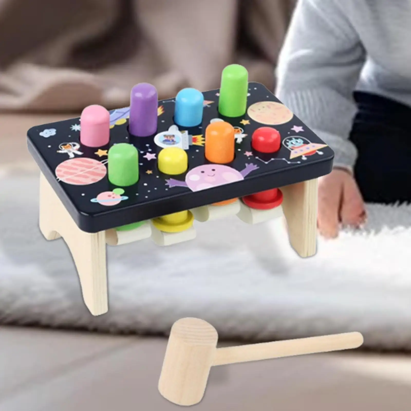 Whack A Mole con mazo divertido juego de mesa de entrenamiento de fuerza del brazo para regalo de niños