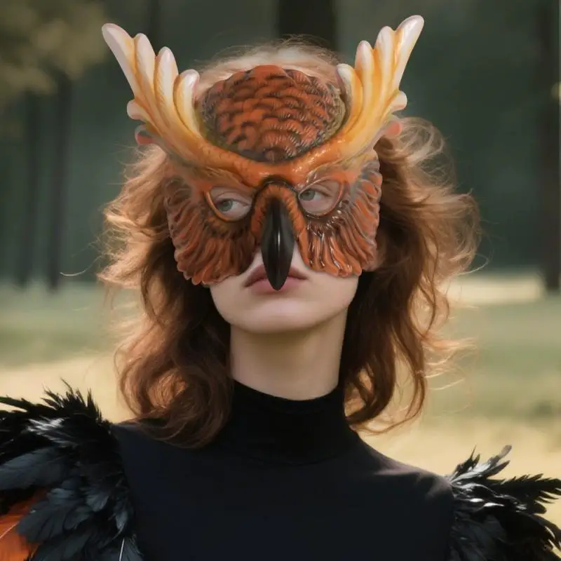 [New] Halloween Owl Mask Carnival Props Owl Mask Festival Cosplay Photo Props Atmosphere Dance Party Dress Up - view 3