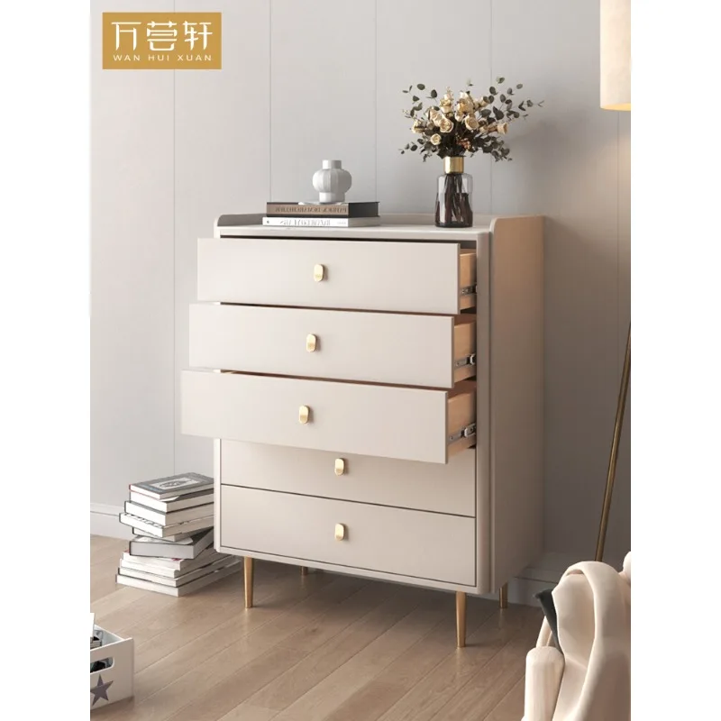 

Bedroom five cabinet, head and tail storage, high cabinet, solid wood drawer, storage and storage, small vertical cabinet, w