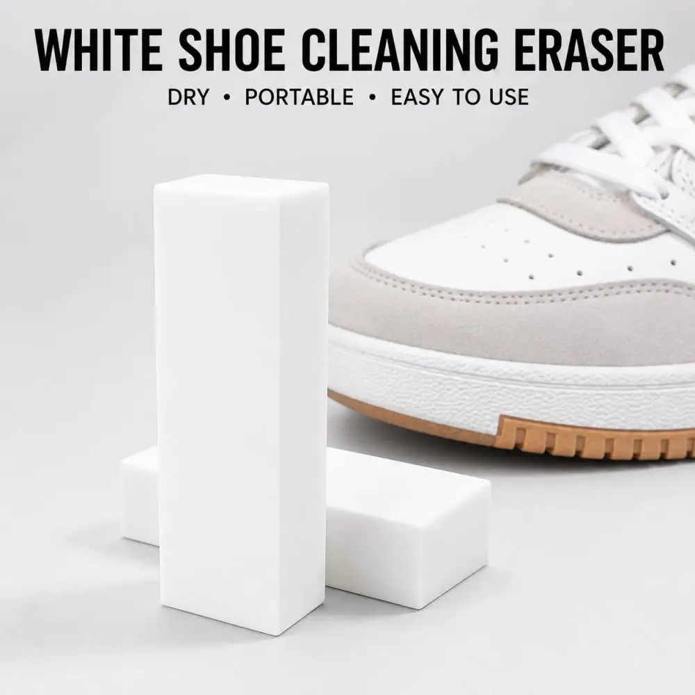 White Shoe Cleaning Eraser, No Water Stain Removal, No Damage Shoes, Portable Travel Cleaning Tool for Suede Leather Care