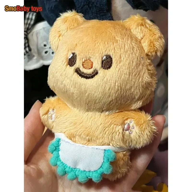 Cartoon Butter Bear Car Keychain Bonito de alta qualidade Amarelo Keyring Plush Soft Bag Pendant Decoração