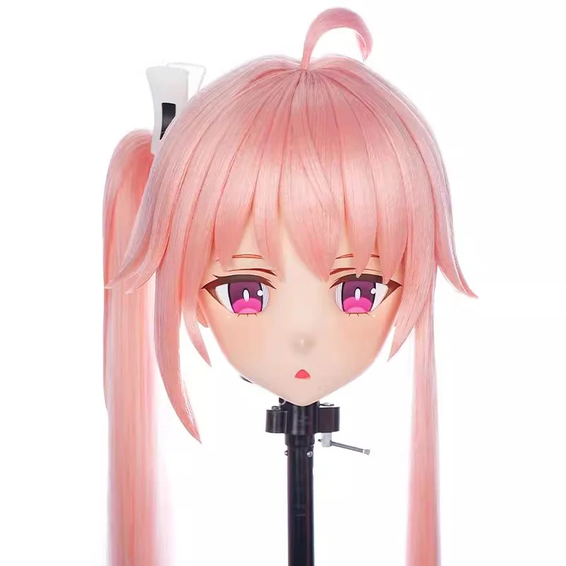 Hecho a mano personalizar Anime muñeca cruzada completa mujer/niña personaje de dibujos animados diadema completa bloqueo Kig Cosplay máscara de Kigurumi