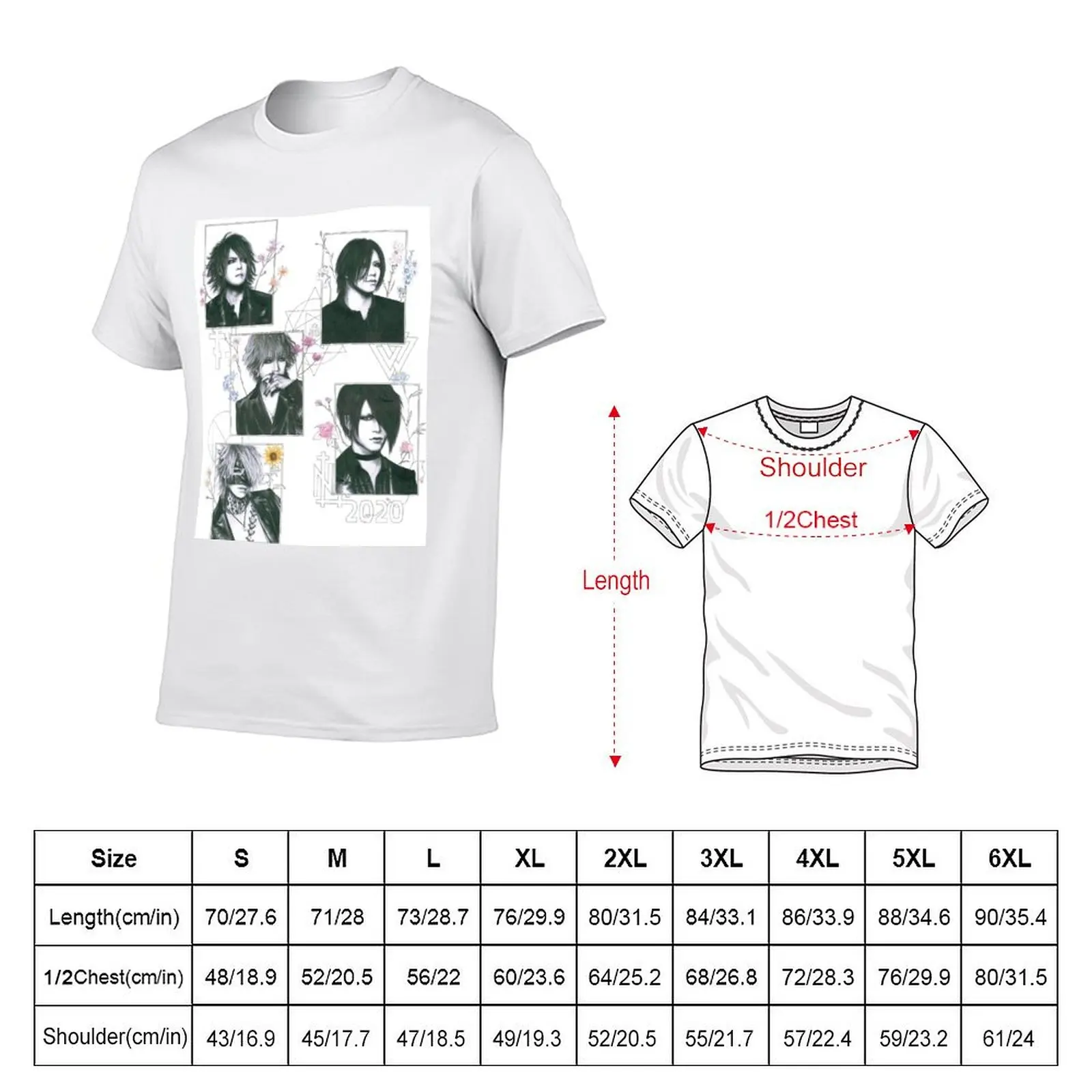 the Gazette fan art T-Shirt Large Size Casual Tee Shirt
