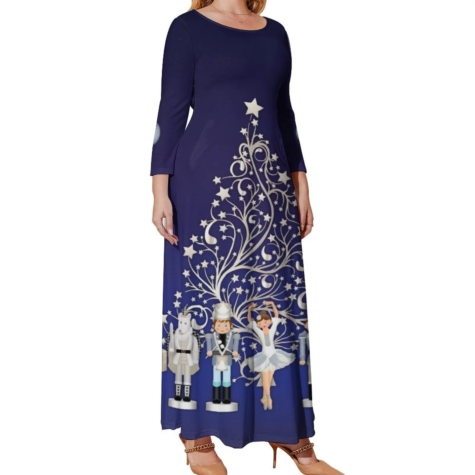 

Nutcracker Christmas Special - The Nutcracker Ballet Scene - Nutcracker Story on Christmas eve Long Sleeved Dress