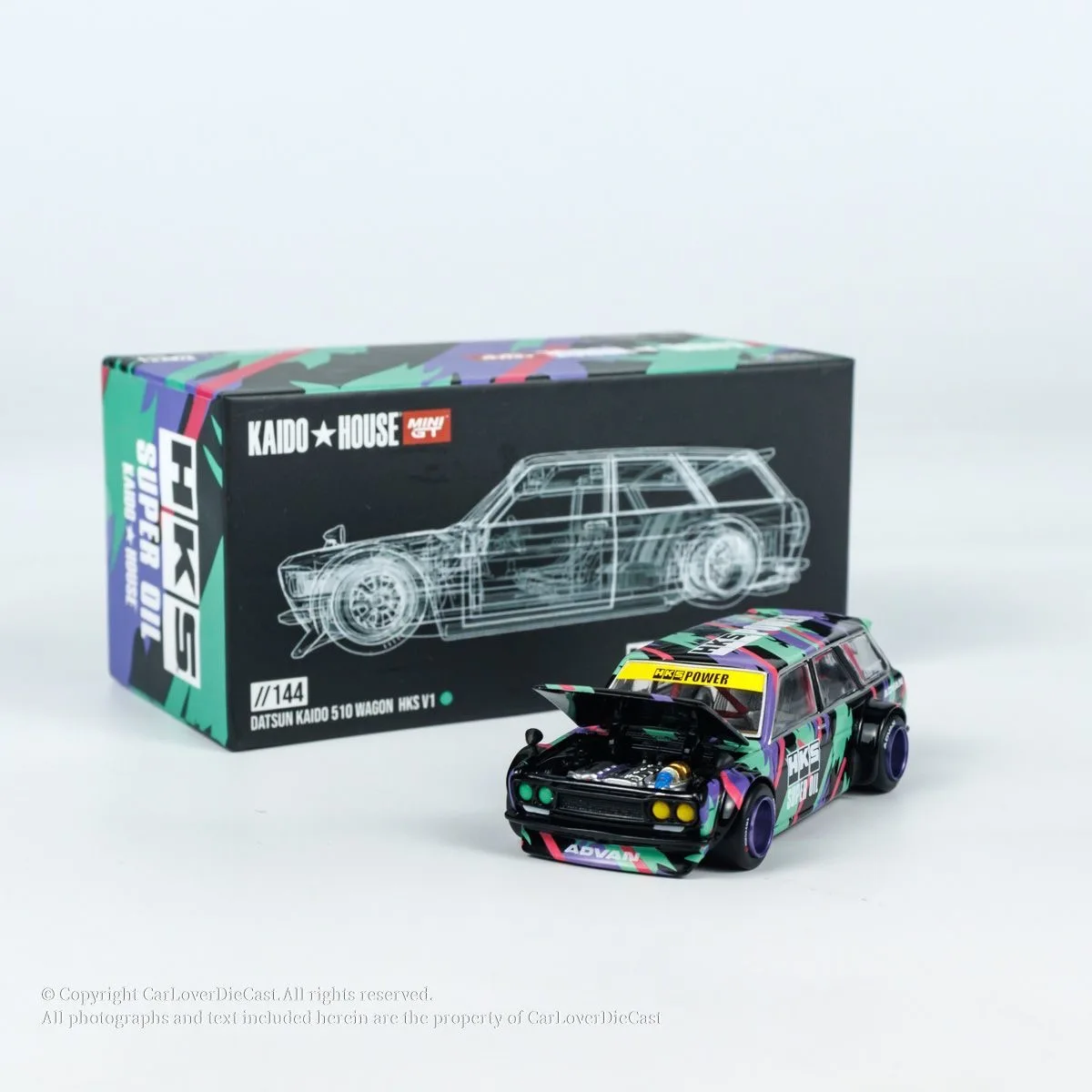 MINIGT+KaidoHouse 1:64 Datsun 510 Wagon HKS Alloy car model - Fast Shipping