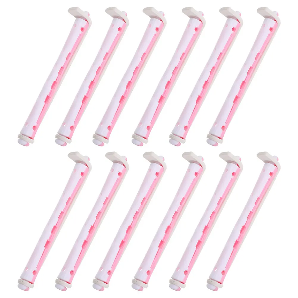 

24Pcs Perm Rods Plastic Curling Rods Hair Rollers Perm Curl Kit Easy Use Hair Curler for Women Home Salon Rollers