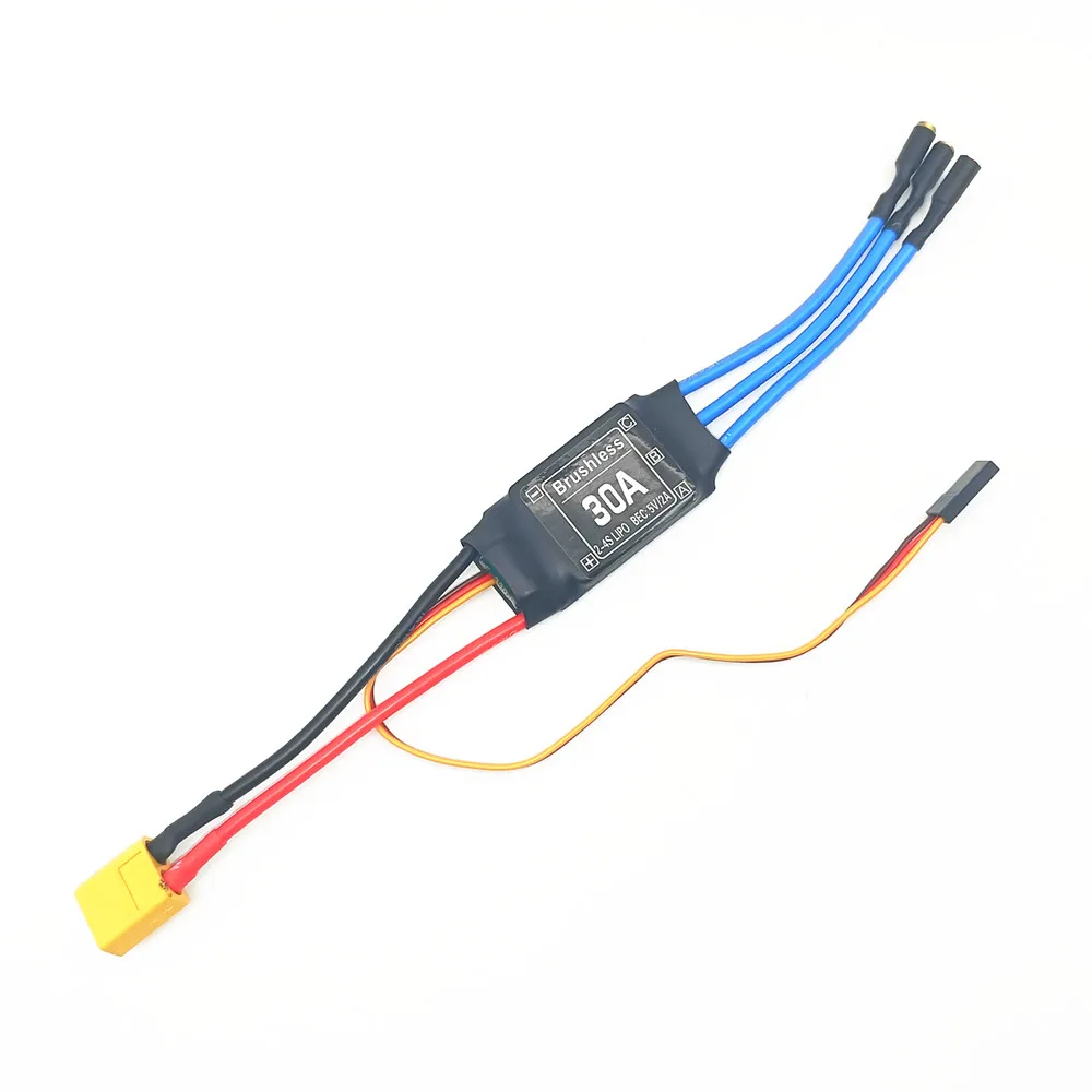 Borstelloze 40A ESC Snelheidsregelaar 2-4S Met 5V 3A UBEC RC FPV Quadcopter RC Vliegtuigen Helikopter F450 F550 S500 30A motor XT60