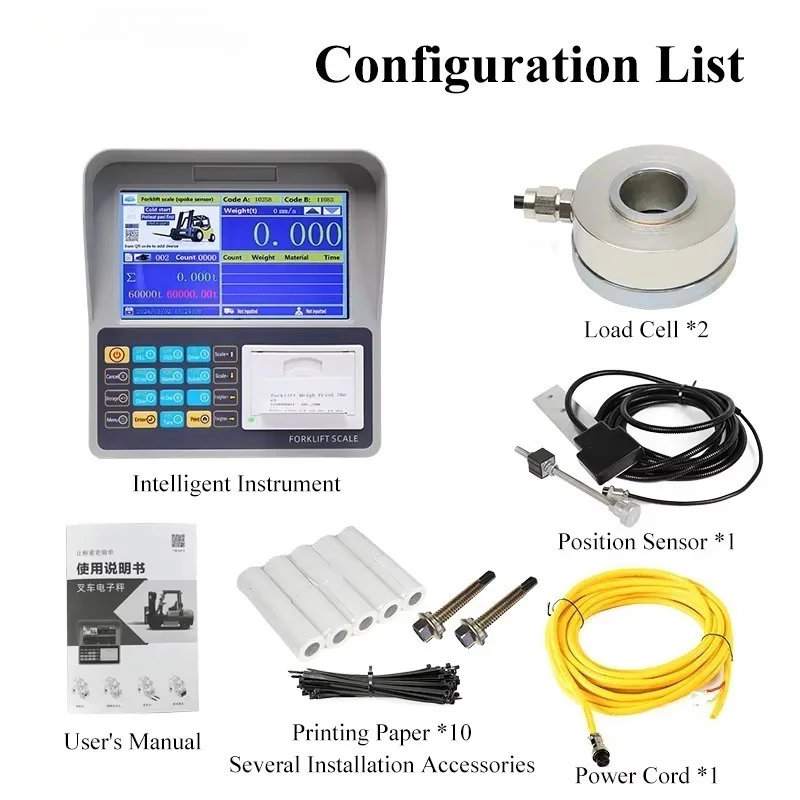 Easy to Install Counterbalance Forklift Scale  Dynamic Weighing Electric High Precision Electric Pallet Truck Forklift Scale