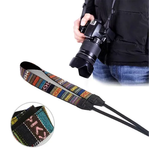Imagen 2 del producto Correa Ajustable para Cámara, Estilo Étnico Retro de Cuero PU, Correa de Hombro para Cámara Nikon, Correa para Cuello para Cámara Sony