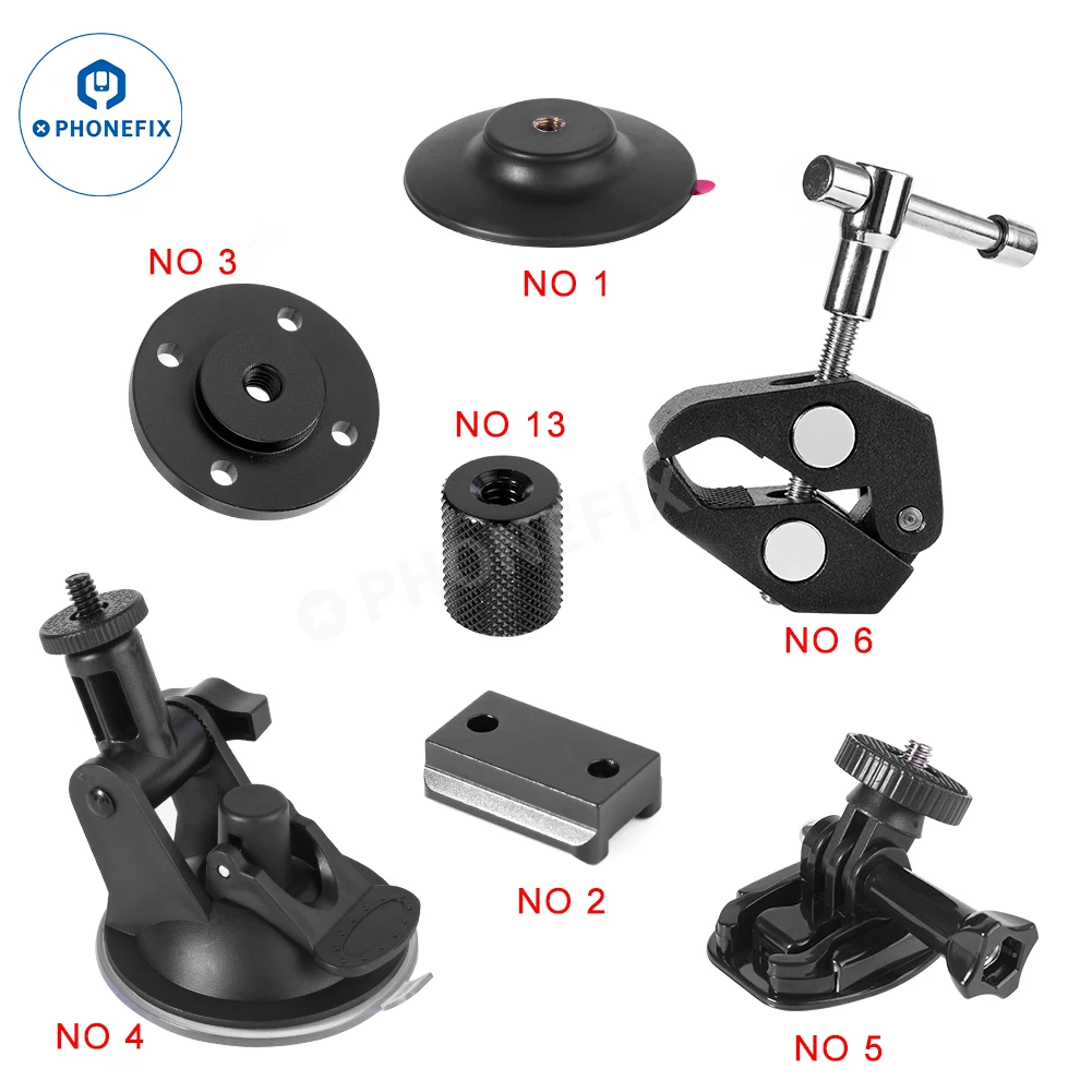 Microscope Stand Universal Direct Camera Clamping Bracket Accessories Portable Bracket Set Fixed Base Suction Articulating Arm