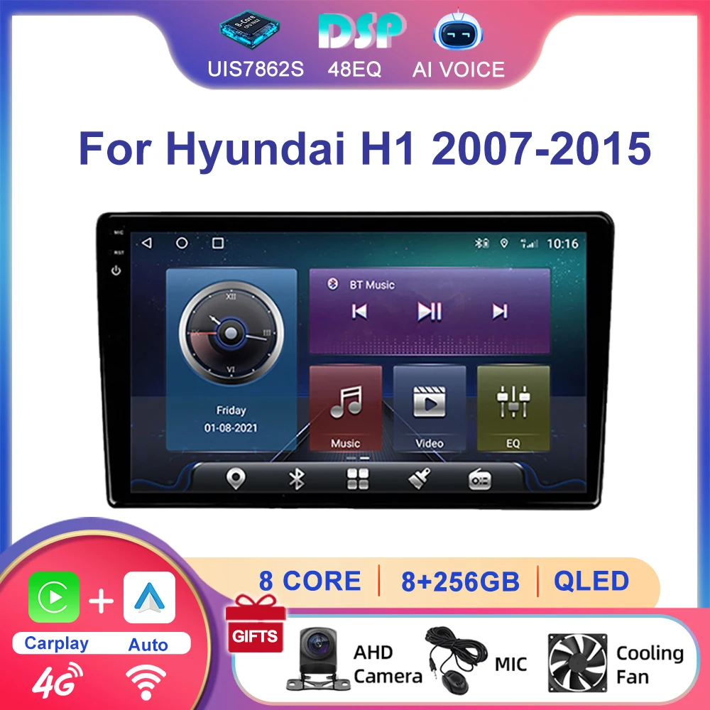 

9'' Car GPS Navigation Stereo Android Multimedia Carplay Auto Video Player Touch Screen Radio For Hyundai H1 2009 2010 2011~2014