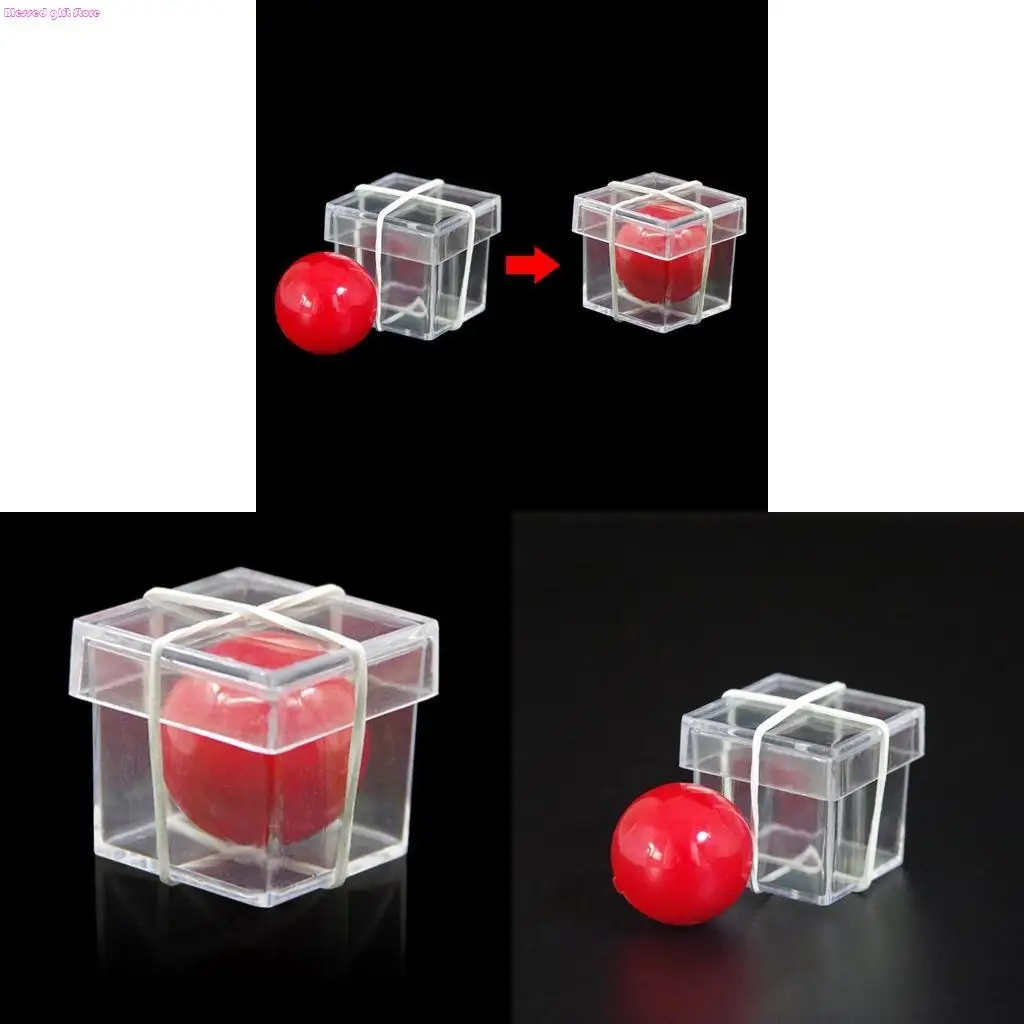 D0JC Toy Magical Ball into Box Space Shift Props Novelty Gag for Kids Adult Close-up Trick Prop