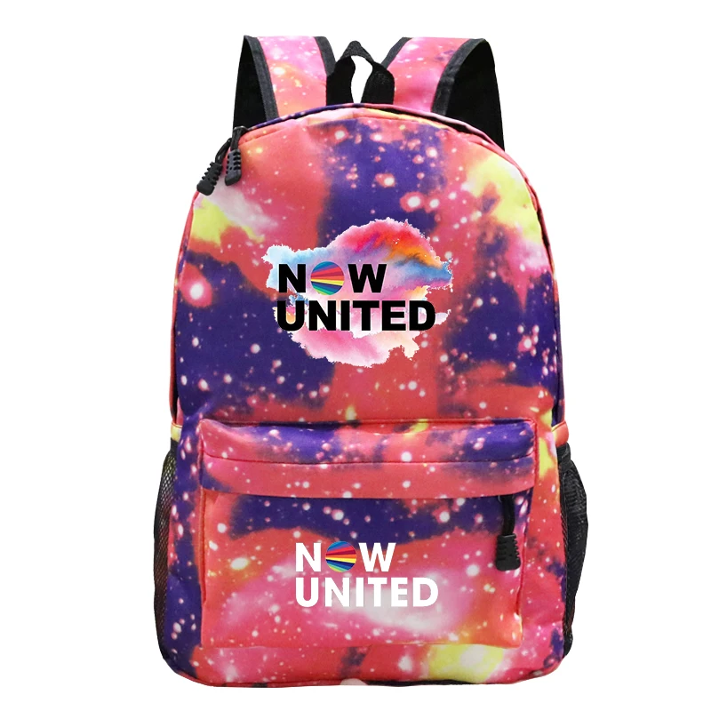 Now United-Better Album Backpack NU Team Hip Hop Better Now United Lyrics Bookbag Laptop Backpack School Bags for Teenage Girls