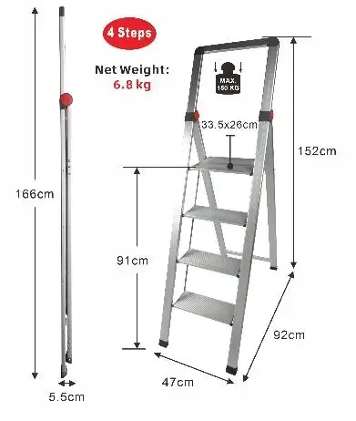 Cheap Made In China Factory Whole sale Compact folding ladder Artistic folding ladder