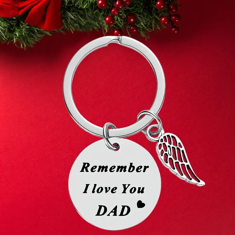 Hot Remember I Love You Dad Keychain pendant  Fathers Day Gift key chain keyrings Dad Birthday Gifts