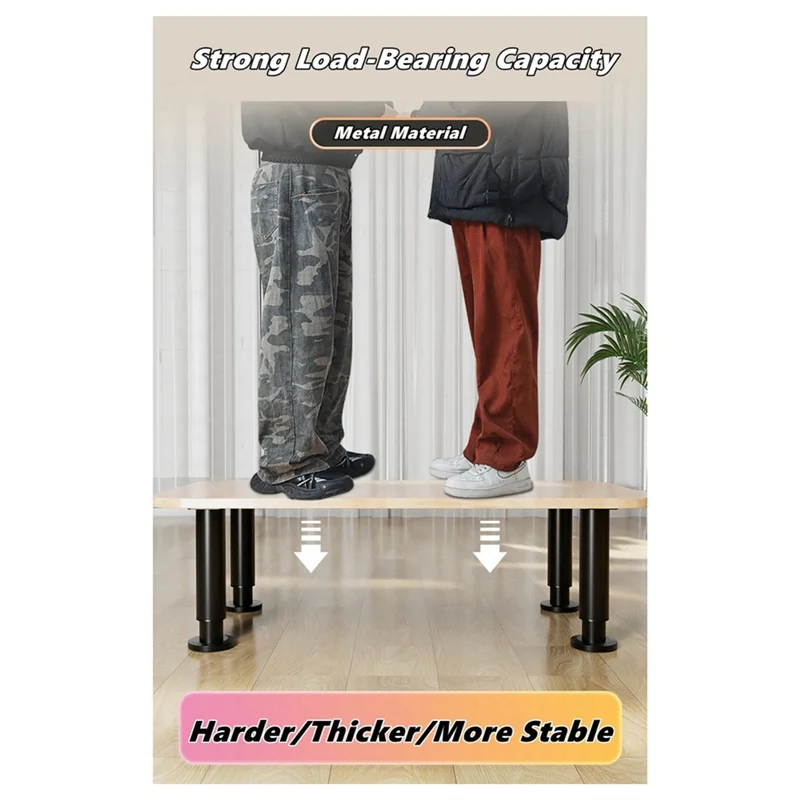 

A7THK-Bed Frame Support Legs Furniture Support Legs Adjustable Furniture Legs Black 8-12Cm