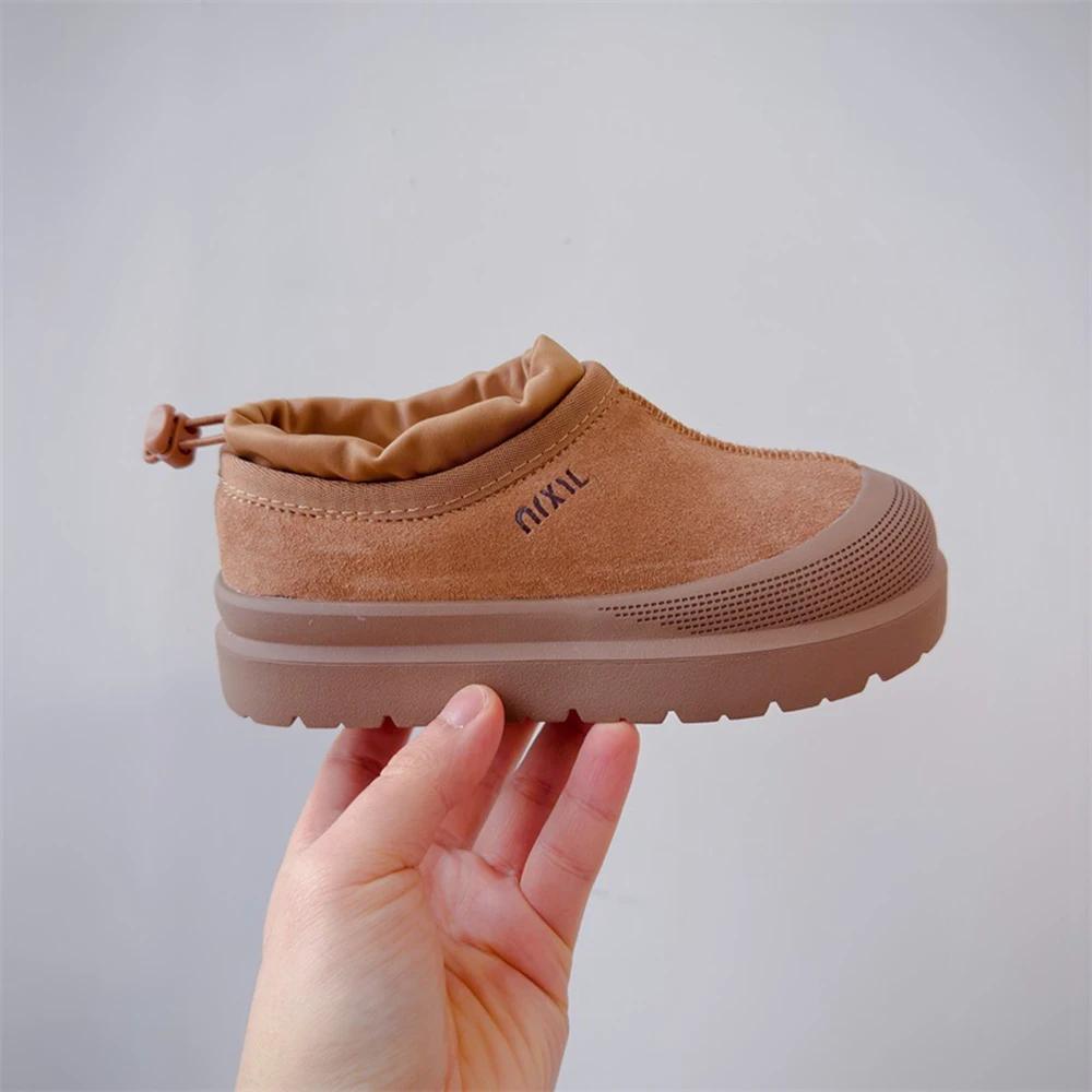 Nuevos zapatos de invierno para niños, botas de nieve gruesas y cálidas, moda de estilo coreano para chicas, botas de algodón resistentes al frío de 3 a 13 años