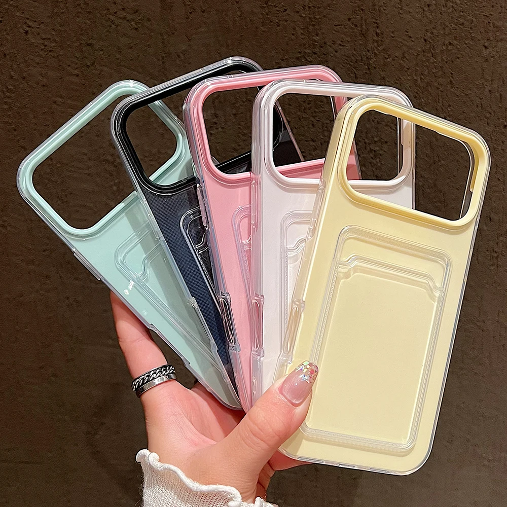 Candy Jelly Cute 2 in 1 Phone Case For iPhone 11 12 13 14 15 16E 16 Pro 17 Max Plus Air Funda with Card Holder Protective Cover view 6