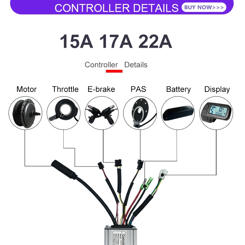 Kit de conversión de bicicleta eléctrica, Motor de cubo de rueda delantera y trasera de 16-29 pulgadas, 250W-2000W, 36v y 48V