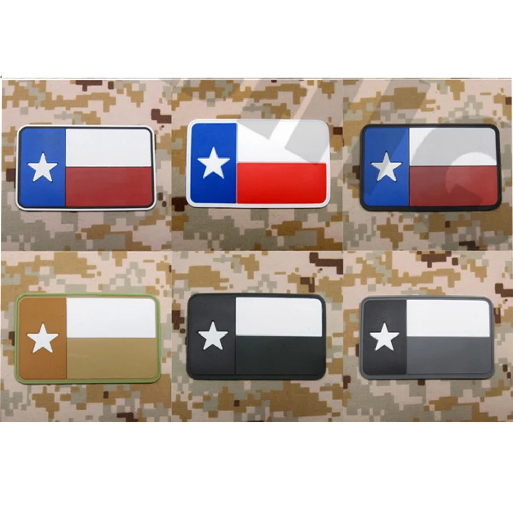 3D PVC Patch STATE OF TEXAS FLAG SEAL TEAM Operation Red Wings Lone Survivor  Tactical Morale Military