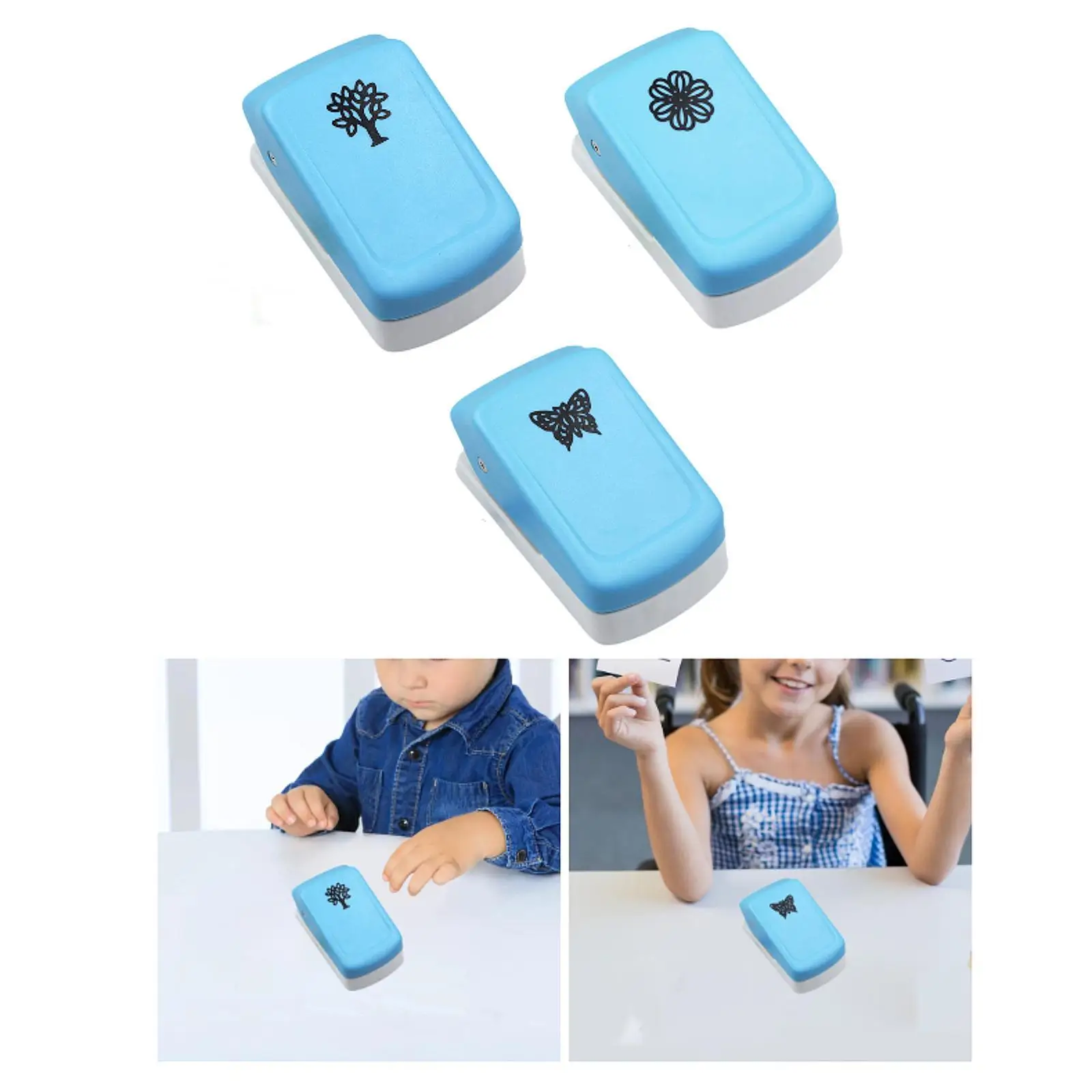 Embossing Puncher Mini Fancy Punch Handheld Crafts Project Versatile Square DIY Supplies Craft Lever Punch for Greeting Cards