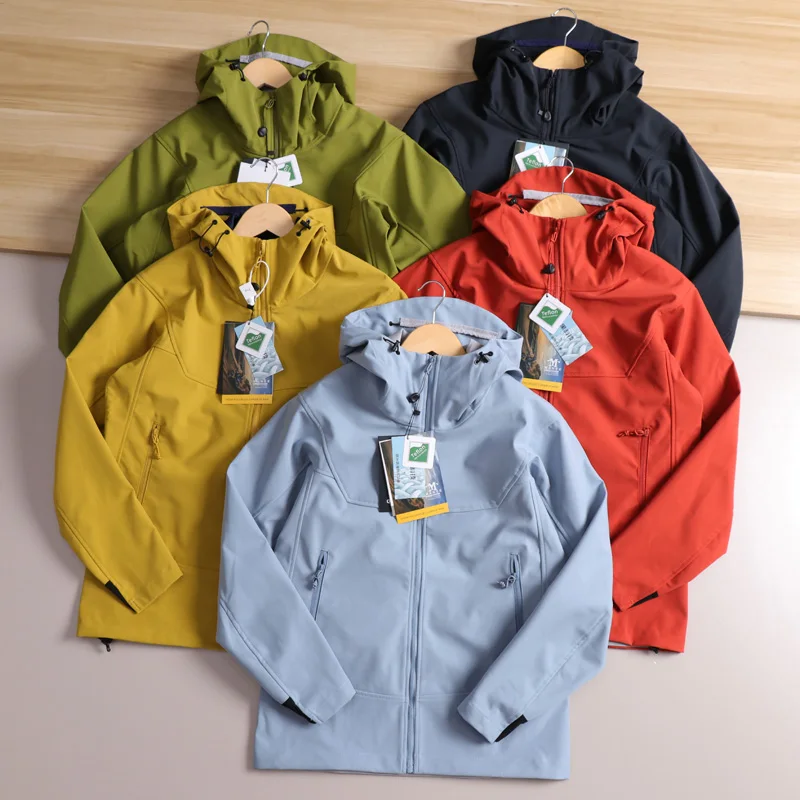 

Мужская уличная дышащая водонепроницаемая фторная подкладка с драконом, мягкая биржа, осенне-зимняя куртка с капюшоном Faion Urban Sle