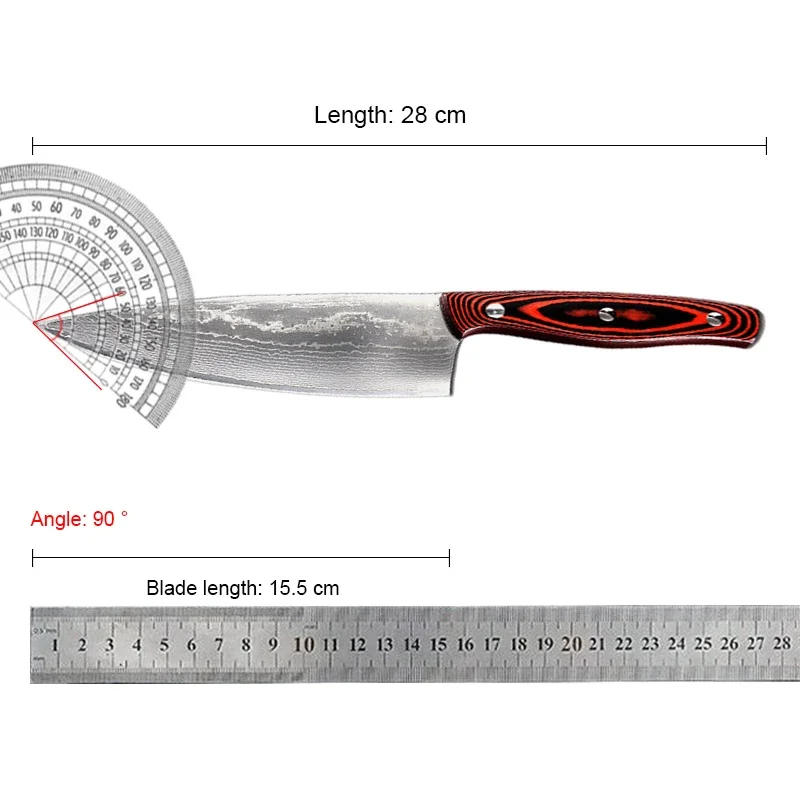 Imagem -06 - Faca Japonesa de Aço Vg10 Damask Cortador Afiado de Cozinha Faca Japonesa para Cozinhar e Cortar Areia