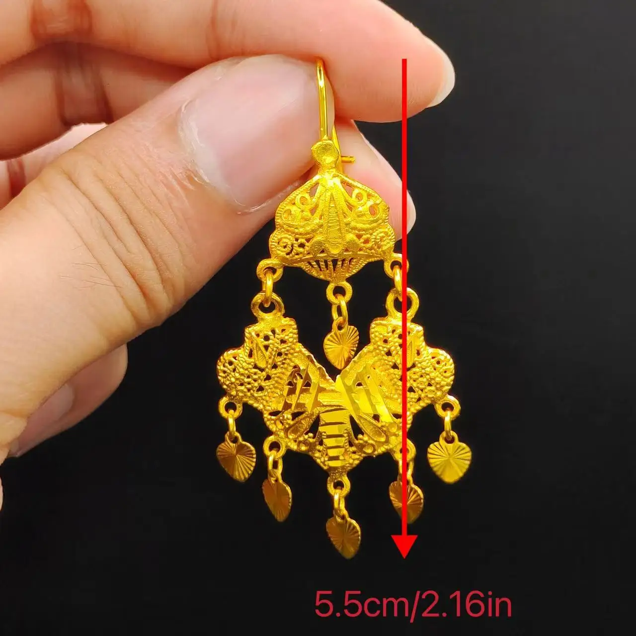 2024 Trend Long Earrings For Women Dubai Taseel Pendant Gold Plated Dangle Earring Indian Luxury Quality Jewelry Wholesale