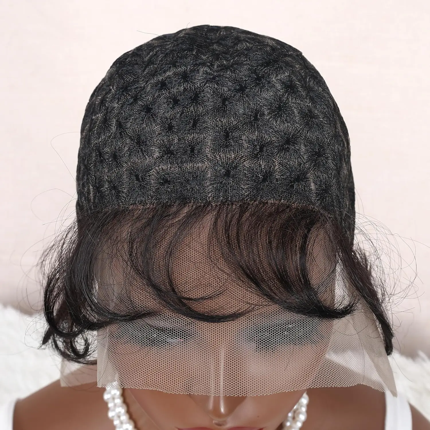 1 piece double lace braided wig cap DIY wig cap for crochet hair extension with baby hair wig making sew in crochet braided cap