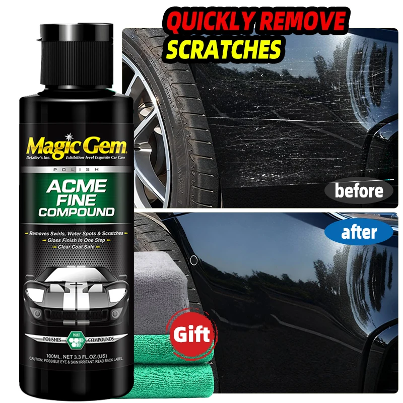 Car Acme Fine Compound Scratch Remover Kit Car Scratch Repair Paste Polishing Paint Restorer Polish Repair Cleaner Restore Shine