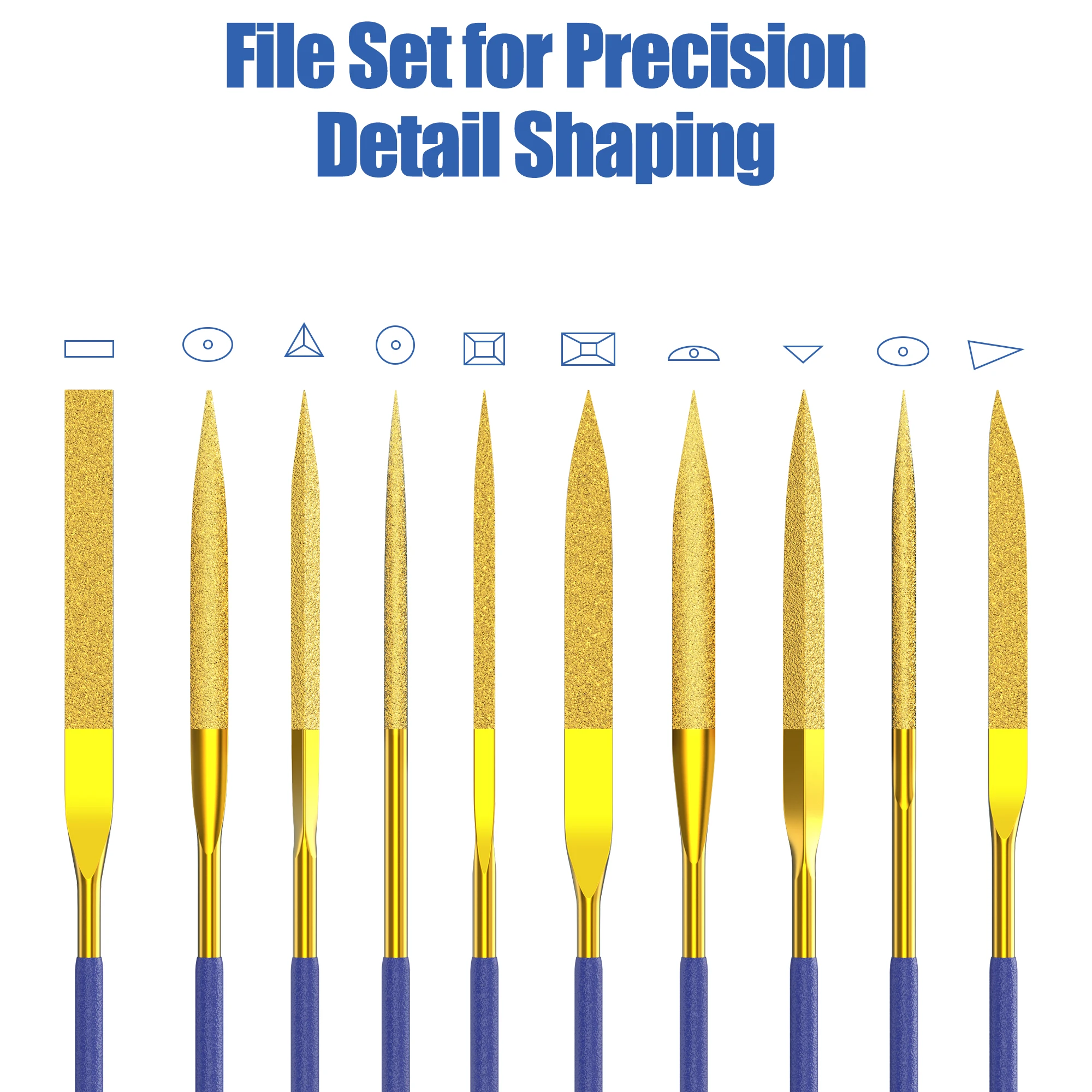 HUHAO 10 Pcs Set Kikir Berlian - Woodworking Rasps And Files ulasan dan harga