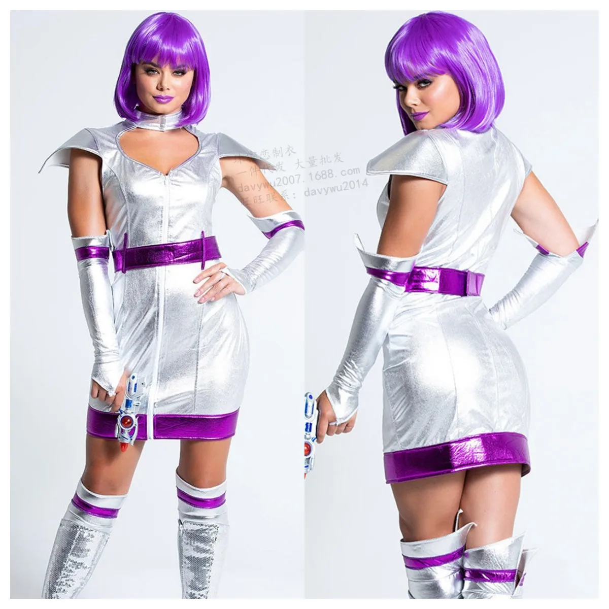 Halloween Cosplay Costume Space Dress Planet Silver Tin Man Uniform Nightclub DS Performance Stage Costumes for Women 2024