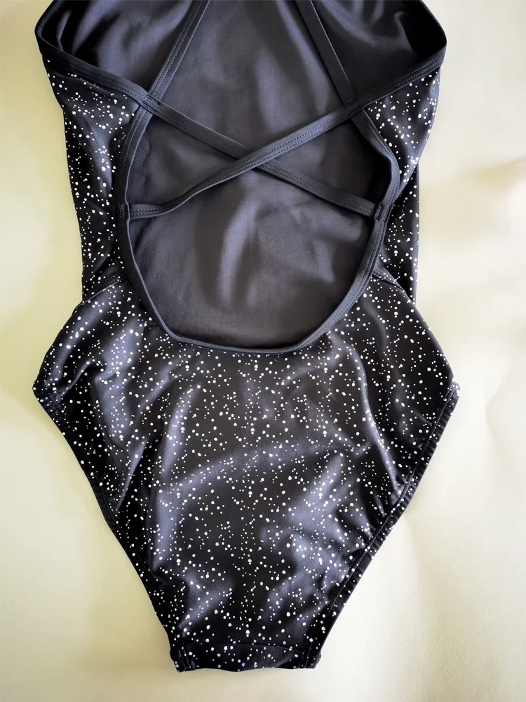 2025 Days Star Laser Gold Speed Suit One-Piece Swimsuit Women's Sexy Bal Surfing Sports Swimsuit Middle Split
