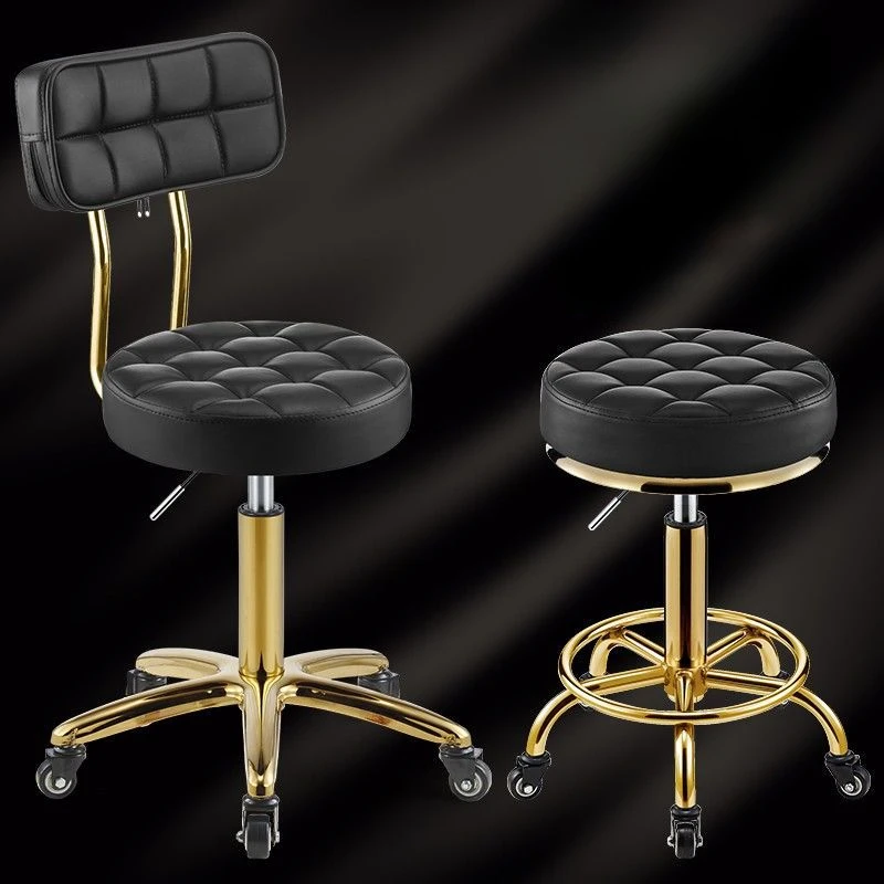 Hairdressing Stool Vintage Barbershop Barber Chair Salon Furniture Beauty Stools Professional Rotating Rolling Work Chairs